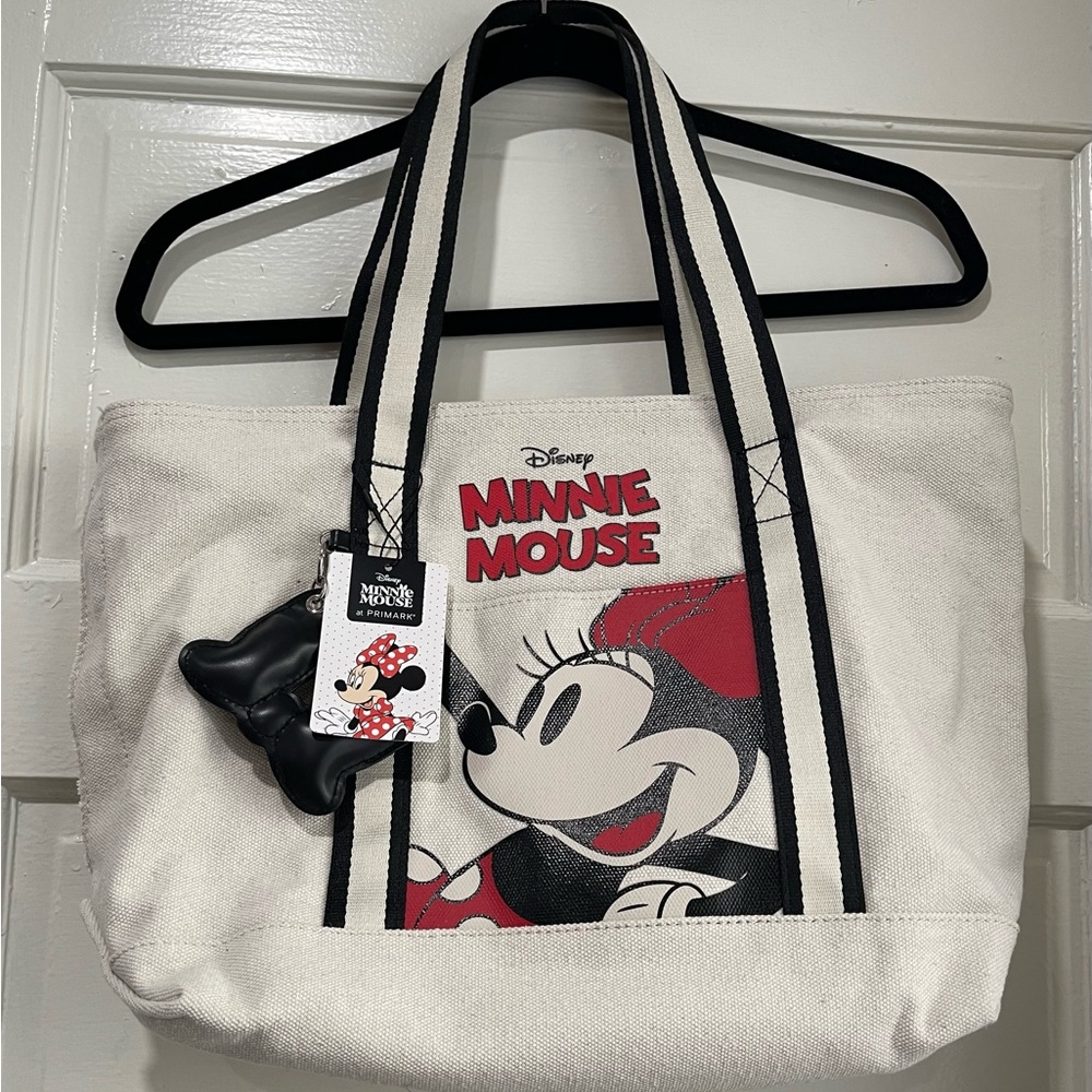 Disney Minnie Mouse Canvas Tote - Cream and Black